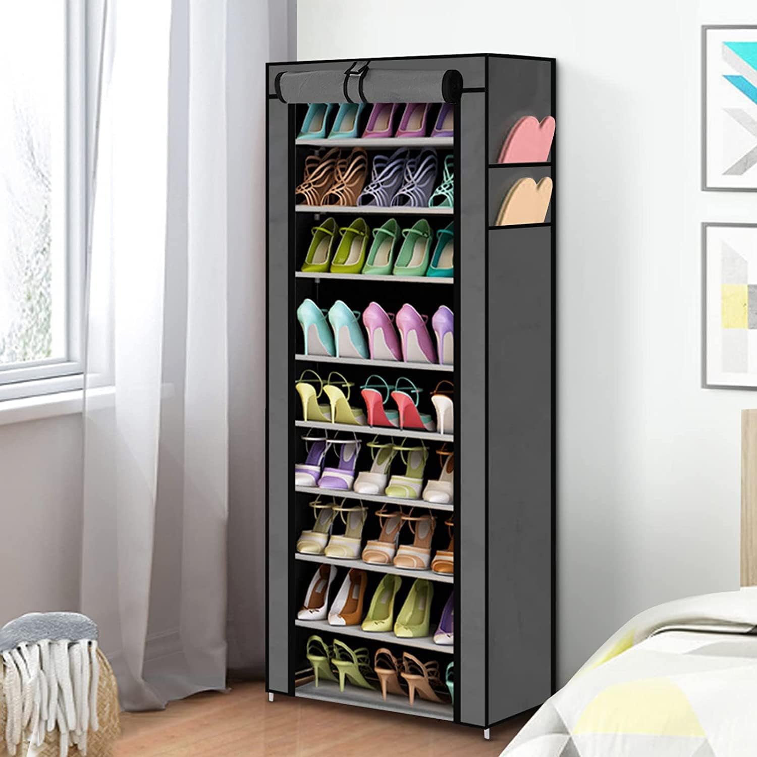 10 Layer/Tier Dust Proof Shoe Rack Shelf/Organizer