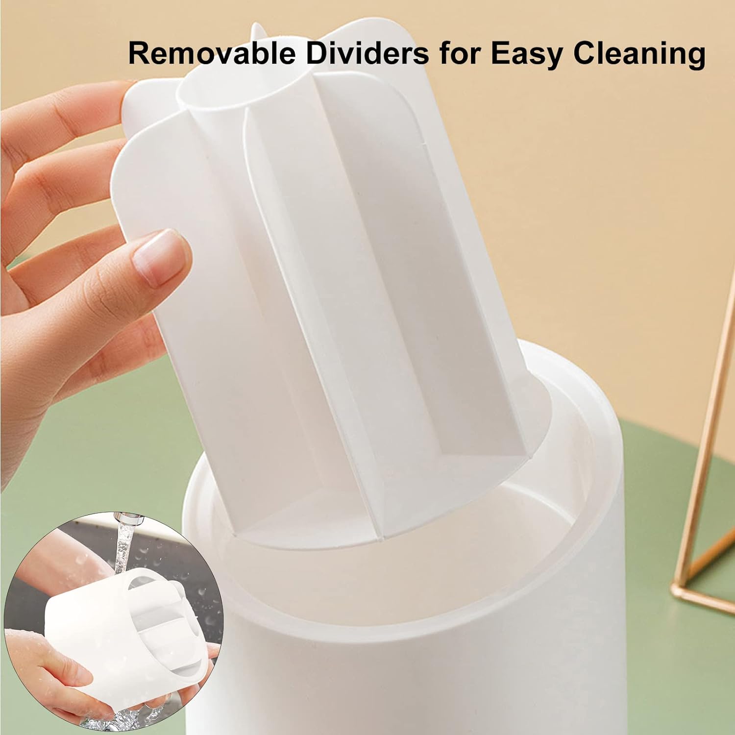 360° Rotating Makeup Brush Organizer