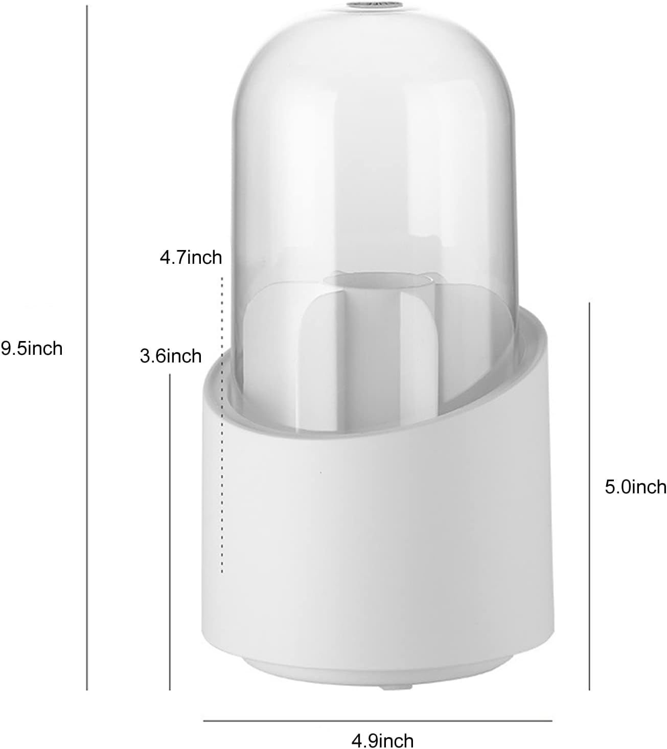 360° Rotating Makeup Brush Organizer