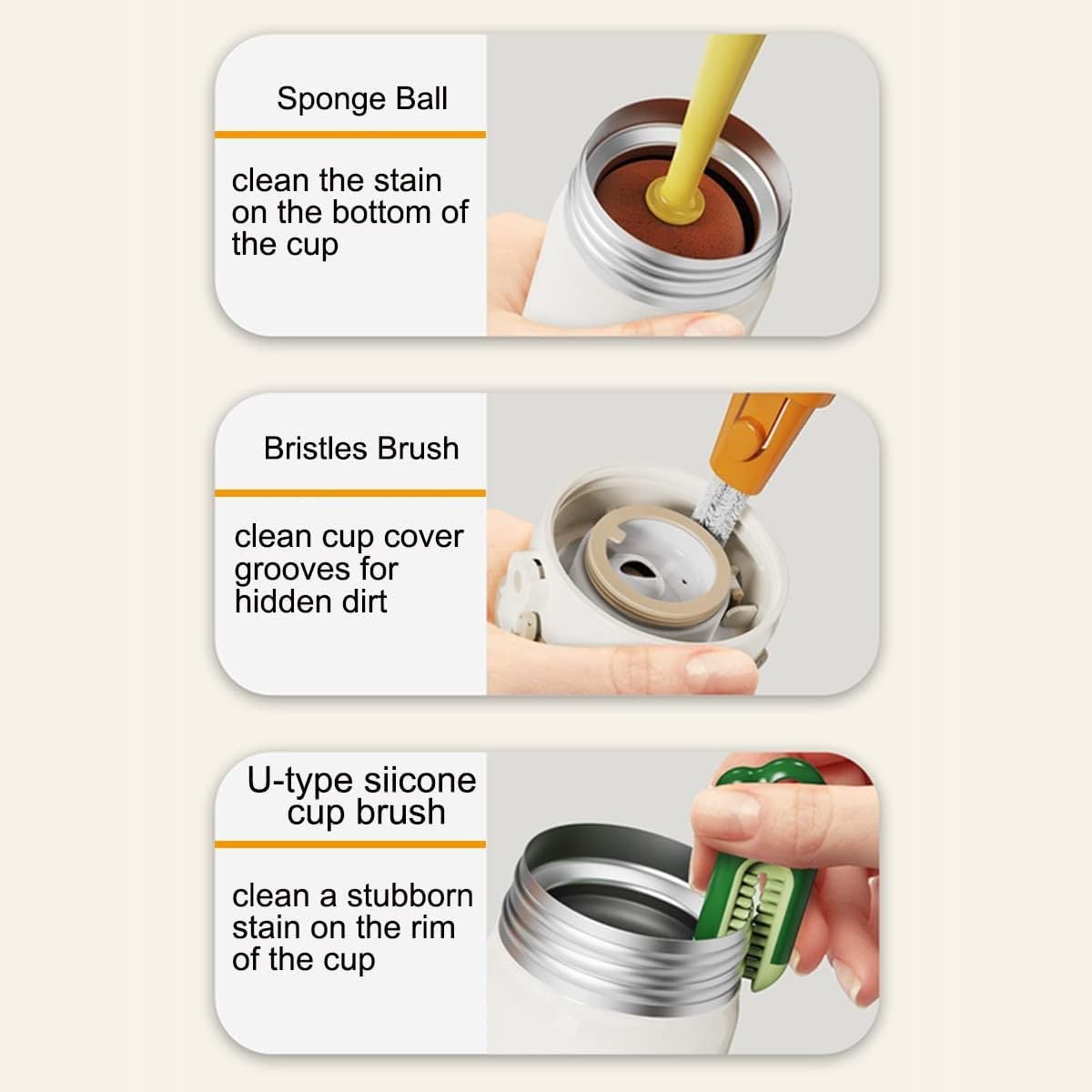 3 in 1 Bottle Cleaning Brush