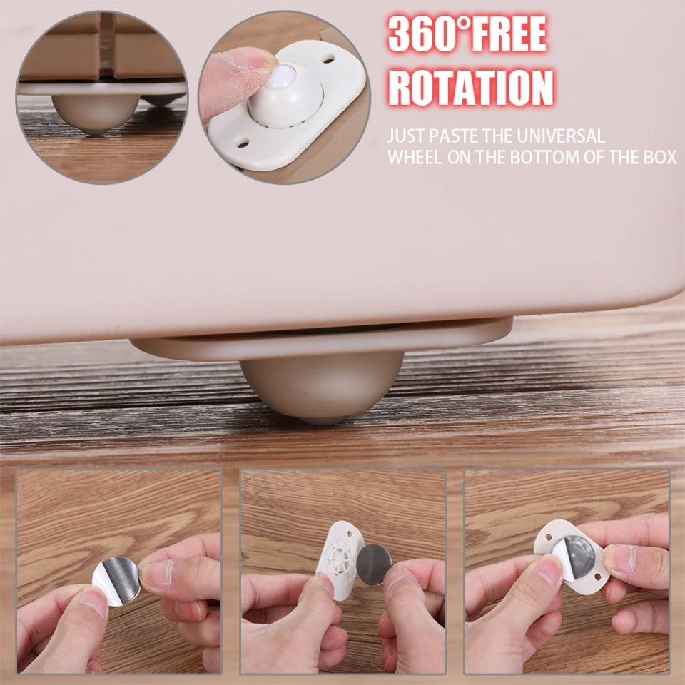 4pcs Pulley Self-adhesive Wheels