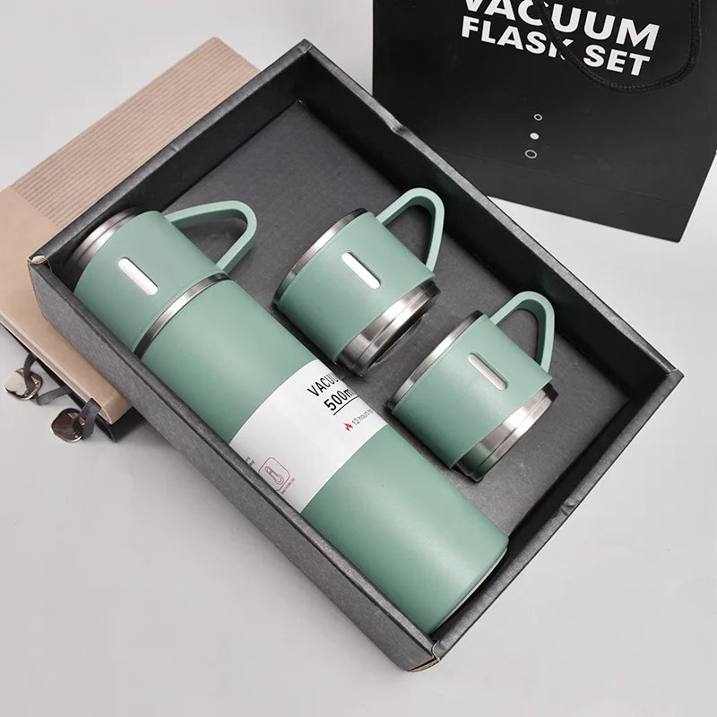 500ML Stainless Steel Vacuum Flask Set
