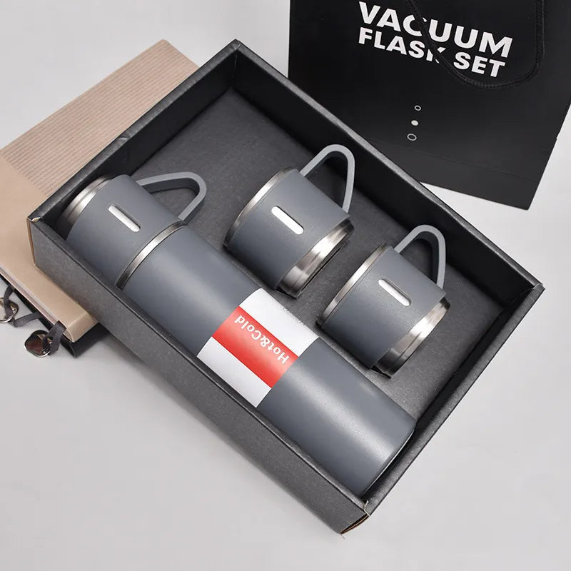 500ML Stainless Steel Vacuum Flask Set