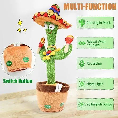 Dancing Cactus Repeat Talking Toy