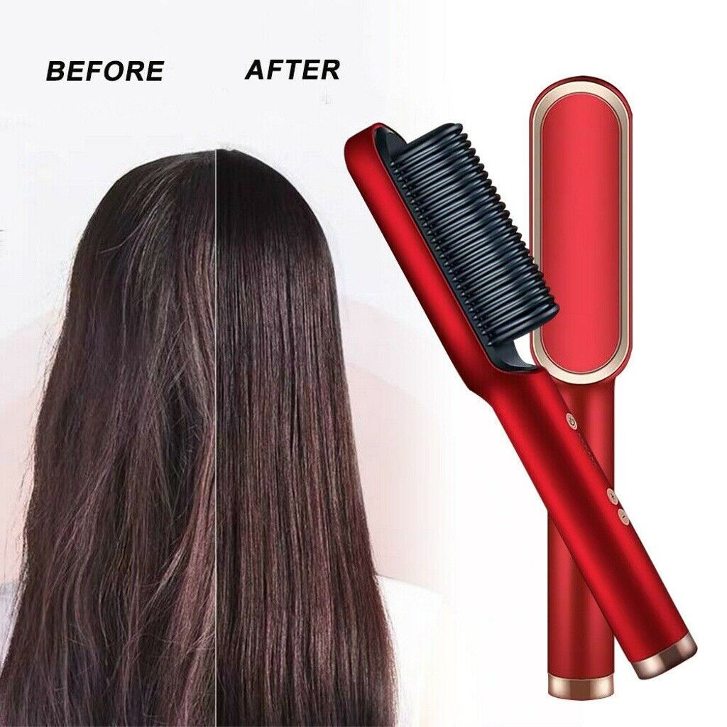 Hair Straightener Brush Comb