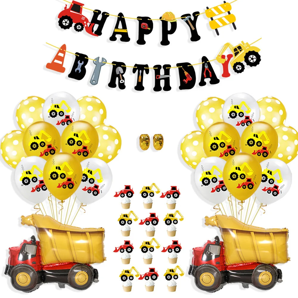 Engineering Car Birthday Decorations