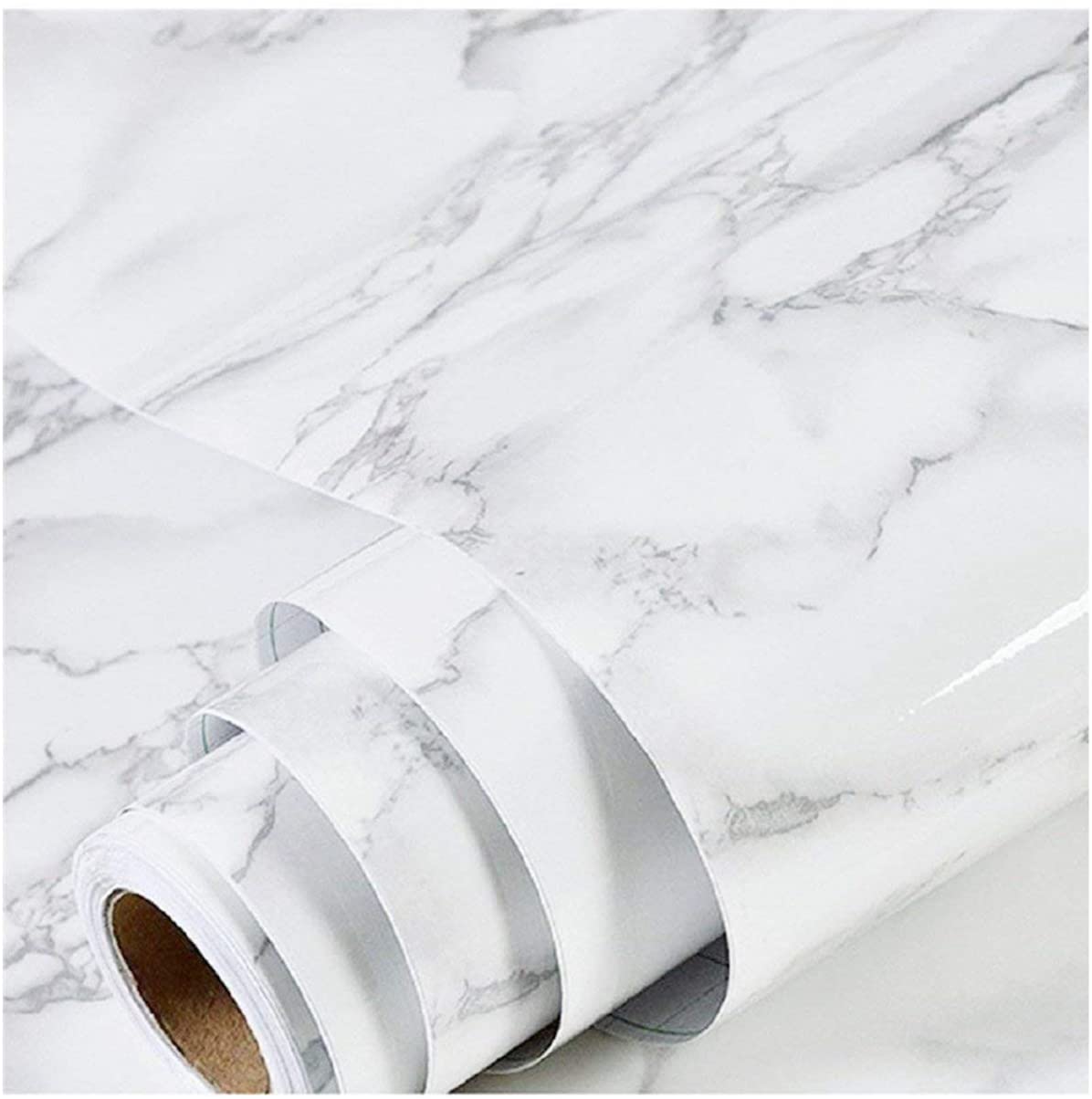 White Marble Adhesive Sticker