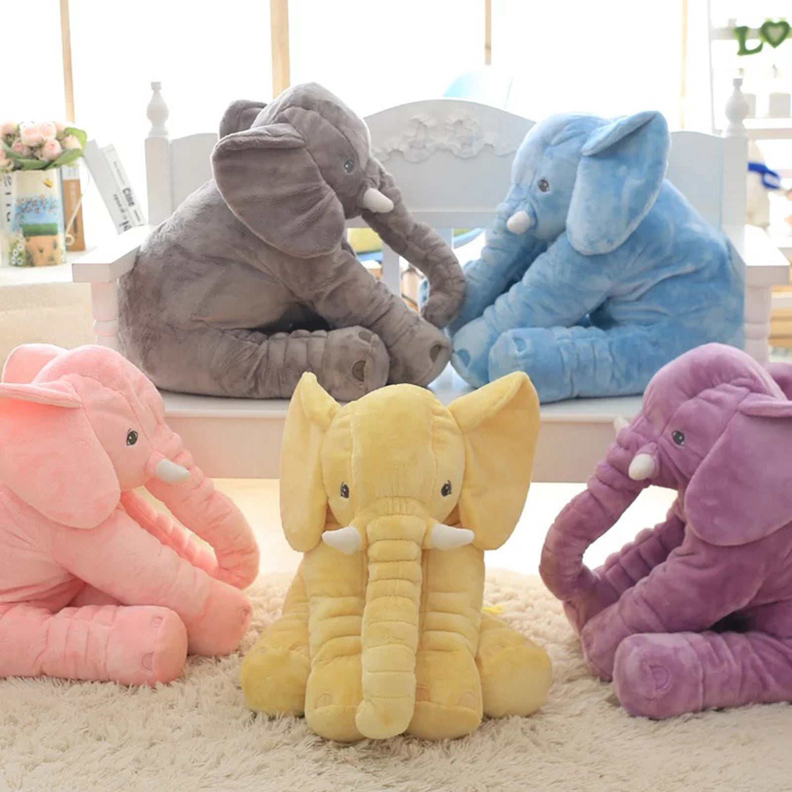 Plush Elephant Toy Pillow