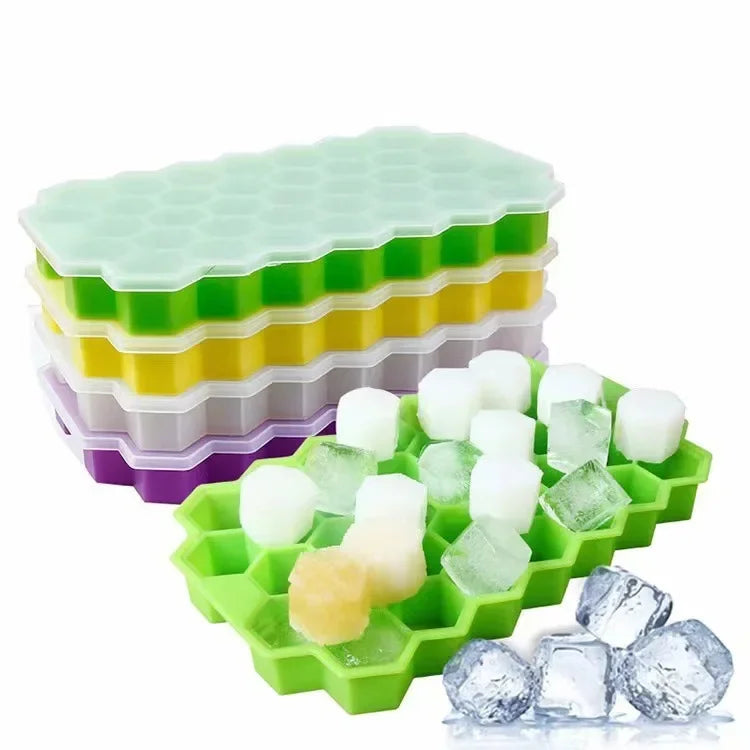 Honeycomb Ice Cube Tray With Lid