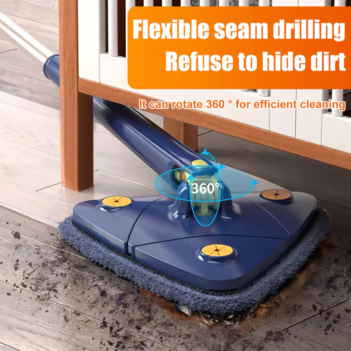 360 Triangle Adjustable Mop With Twist Squeeze