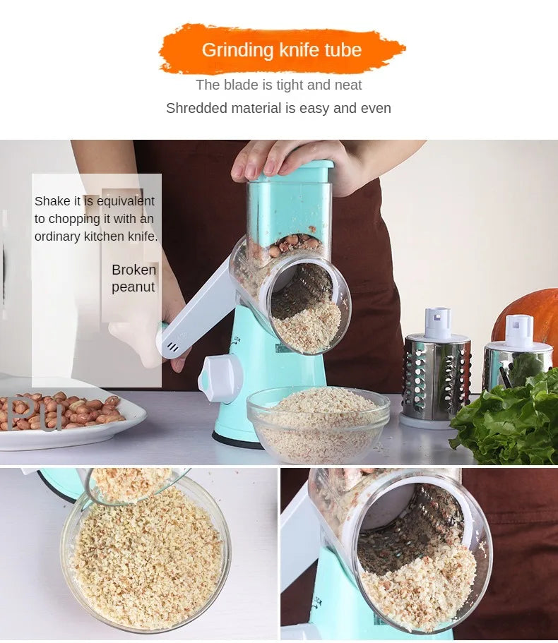 Rotary Drum Vegetable Cutter Grater