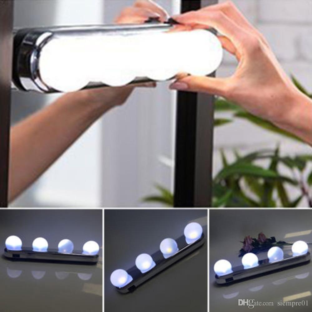 Portable 4 LED Bulbs Makeup Light