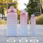 03 Pcs Set Motivational Water Bottle