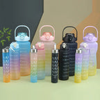 03 Pcs Set Motivational Water Bottle