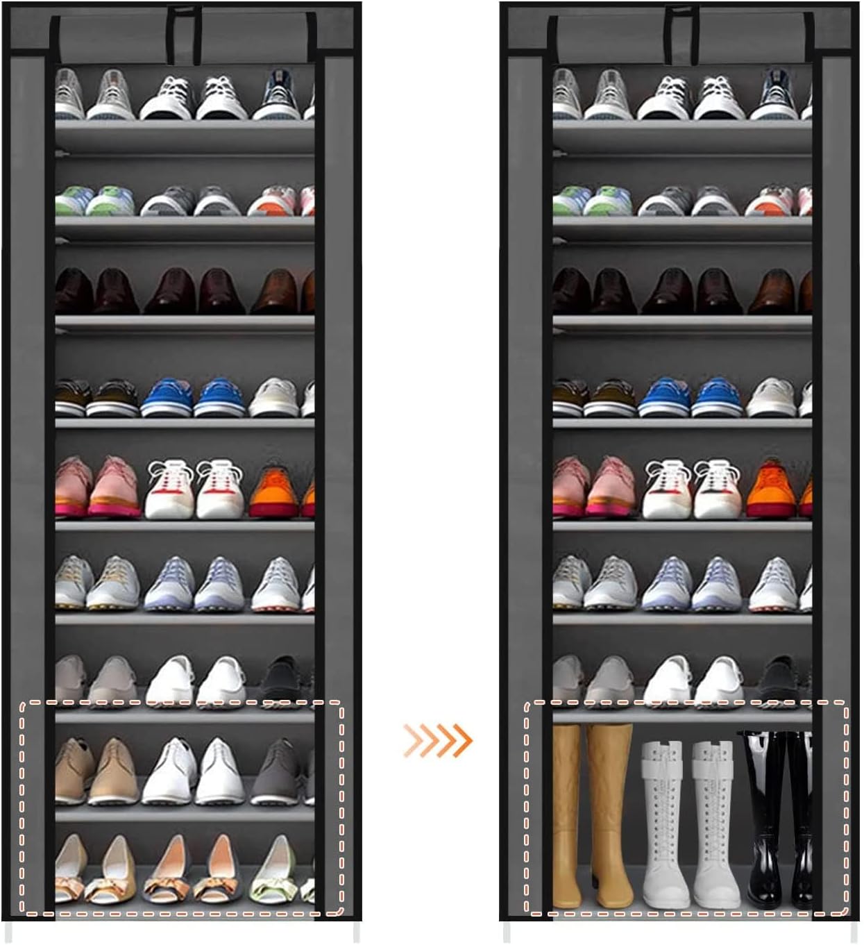 10 Layer Dust Proof Shoe Rack