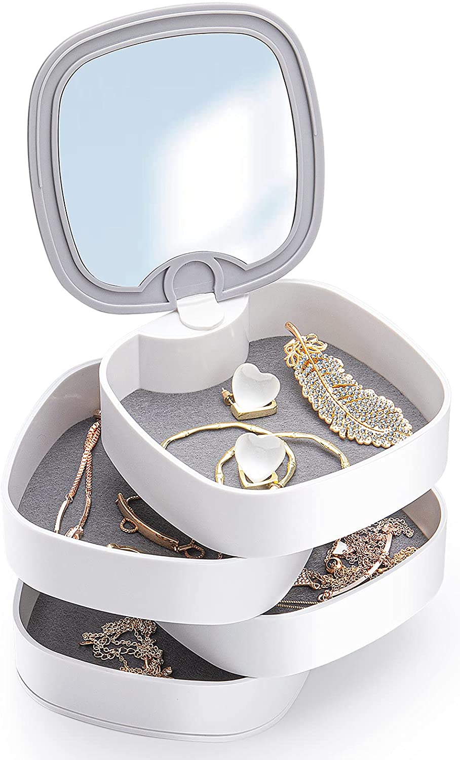 4 Layer Rotating Jewelry Organizer