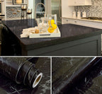 Black Marble Adhesive Sticker