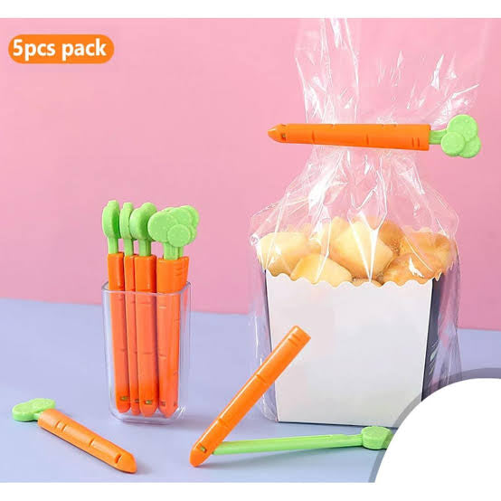 5 PCS Carrot Food Sealing Clips