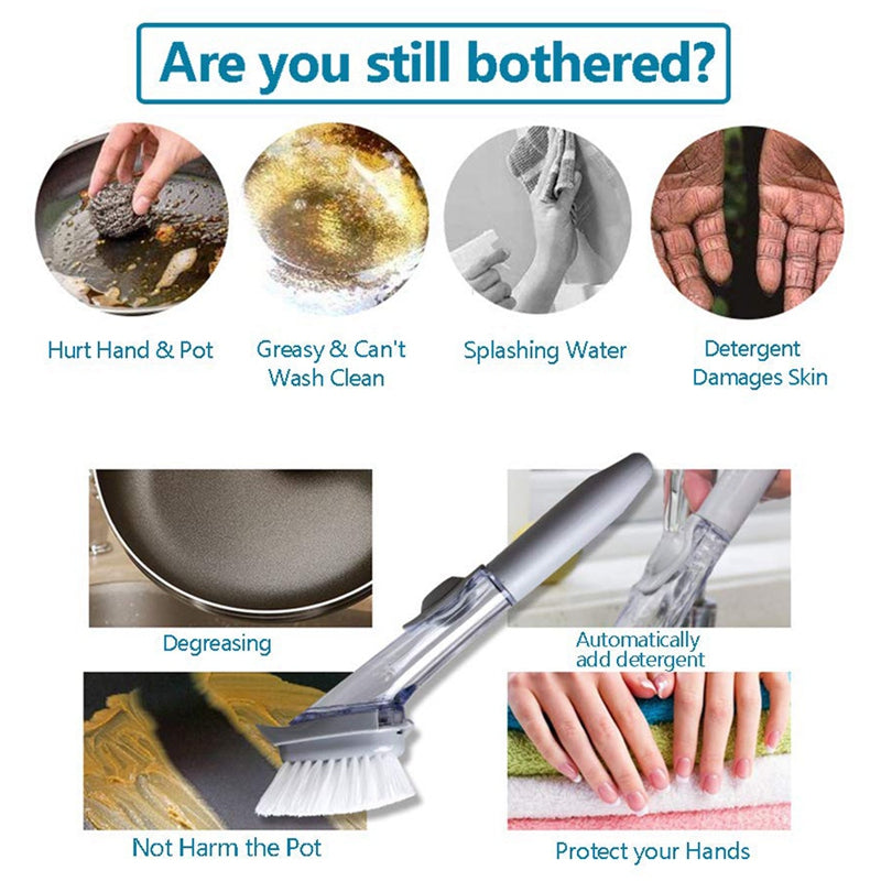 Dishwashing Brush With Handle