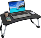 Folding Laptop Table with Tablet & Phone Slot