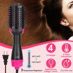Fast-drying hair brush with round edges for root lift and curled ends
