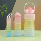 03 Pcs Set Motivational Water Bottle