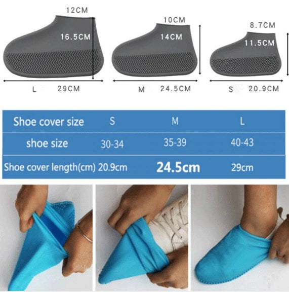 Reusable Silicone Waterproof Shoe Covers