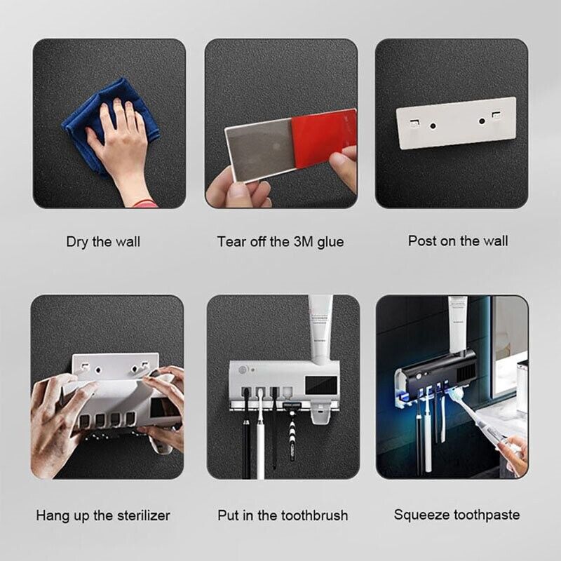 UV Toothbrush Sterilizer Holder