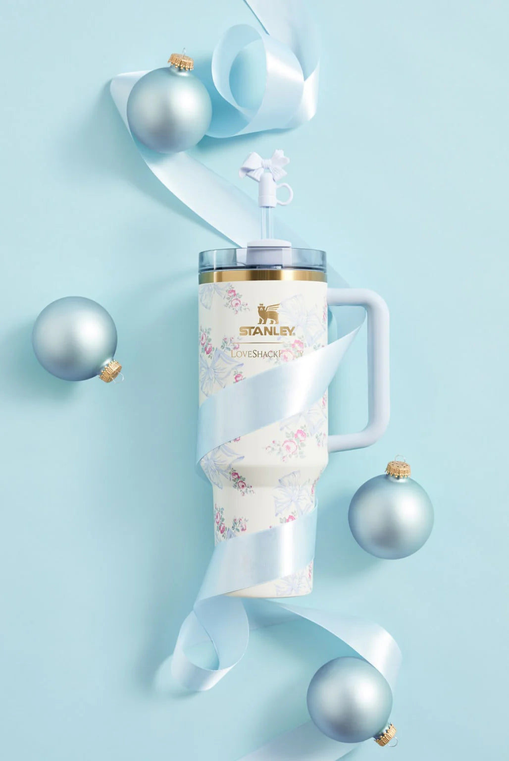 Stanley x LoveShackFancy Holiday Quencher | 40 OZ BLUE
